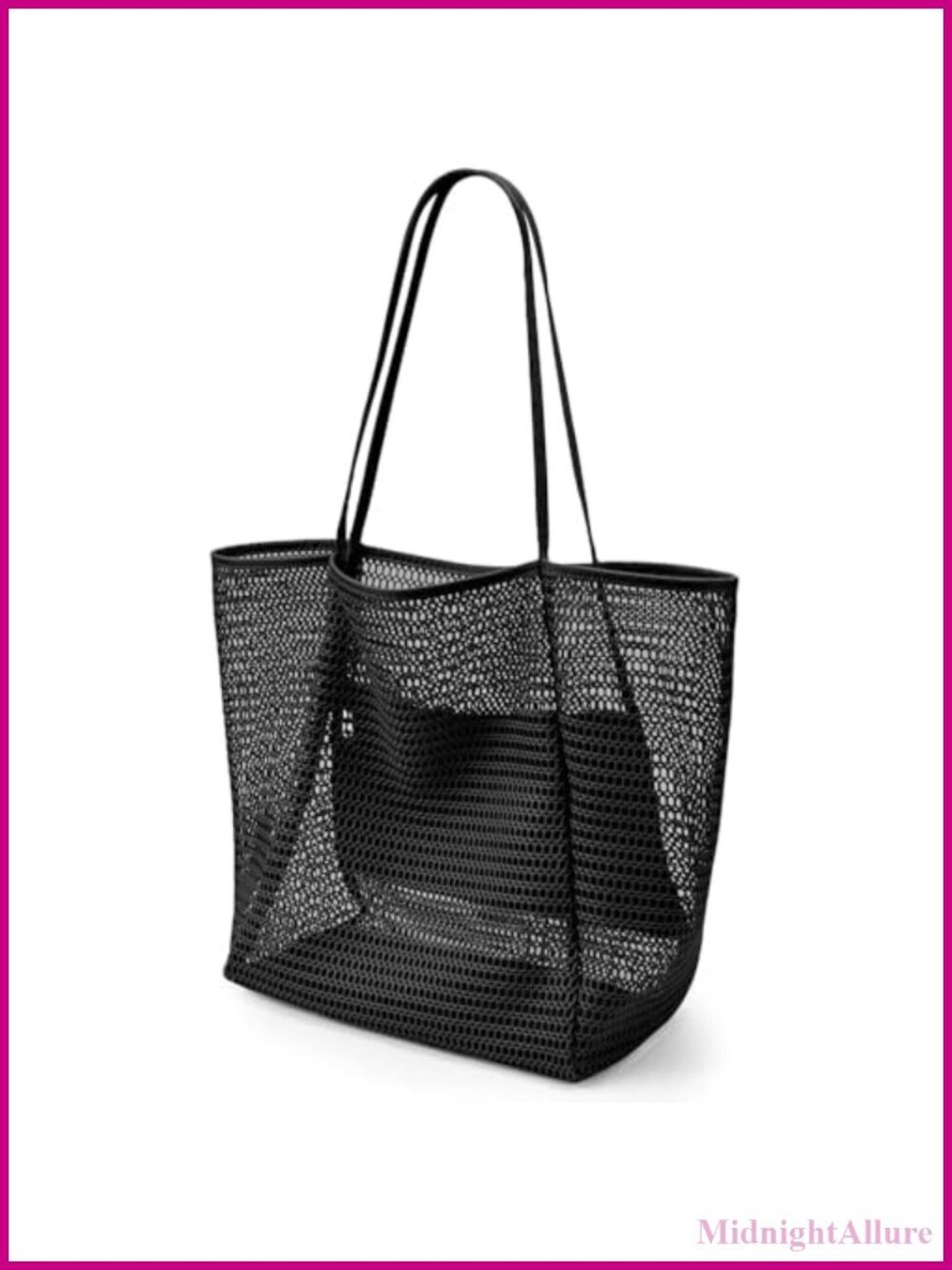 Nylon Mesh Tote Bag Foldable Shoulder Hobo Beach Picnic Casual